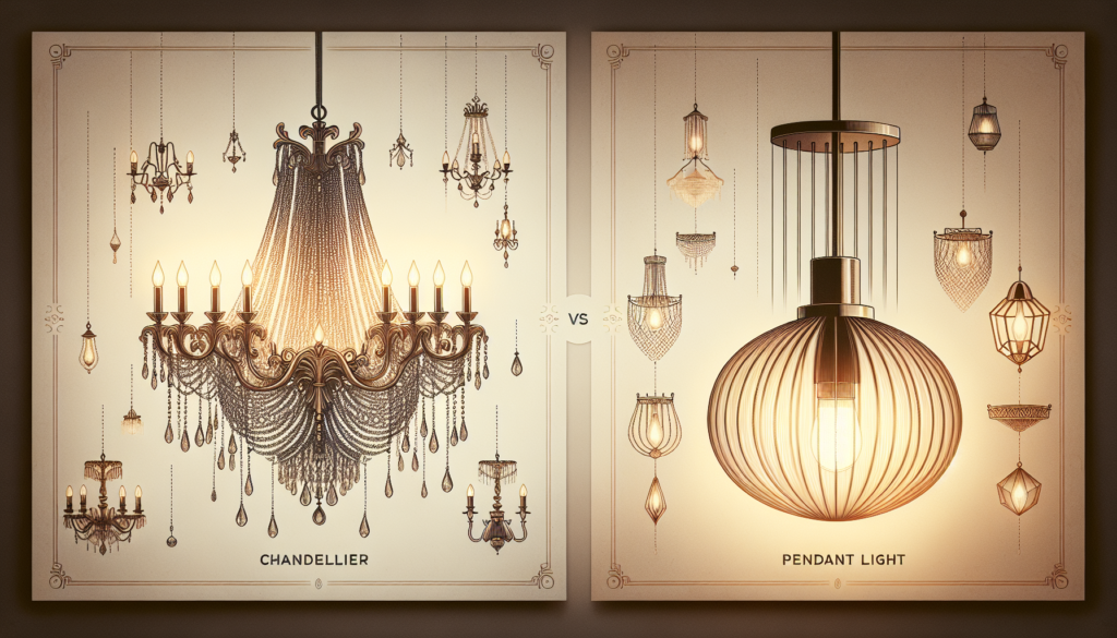 chandelier vs pendant light