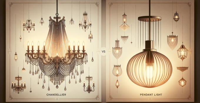 chandelier vs pendant light