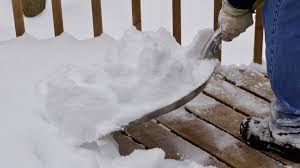 can you shovel snow off a trex deck