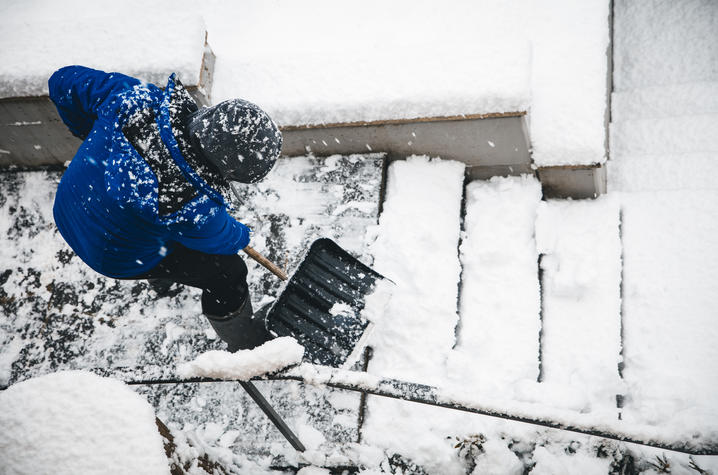What not to do when shoveling snow?
